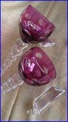 Rare Coffret cristal Saint Louis deux verres cul sec Tete à tete