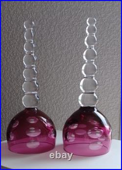 Rare Coffret cristal Saint Louis deux verres cul sec Tete à tete