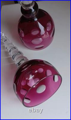 Rare Coffret cristal Saint Louis deux verres cul sec Tete à tete