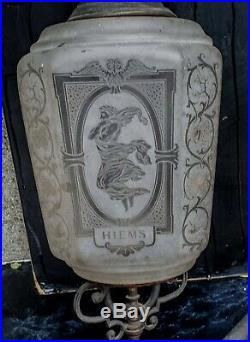 Rare Lanterne Lustre Cristallerie St Louis 4 Saisons 1880 Lantern Four Seasons