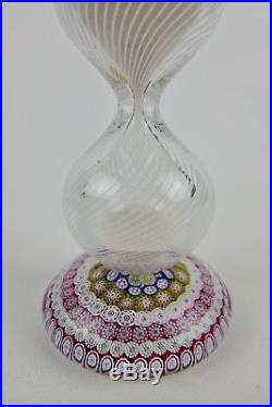 Rare Sablier Filigrané Signé En Cristal De Saint-louis French Glass