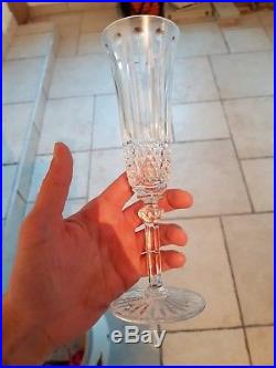 Rare Serie De 6 Verres Flutes A Champagne En Cristal De Saint Louis Tommy