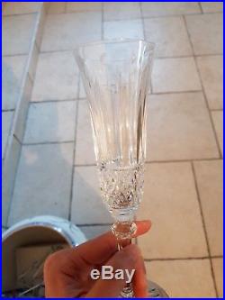 Rare Serie De 6 Verres Flutes A Champagne En Cristal De Saint Louis Tommy