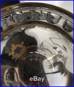 Rare carafe Broc En cristal de Saint Louis modèle Bartholdi Or avec dorures Neuf