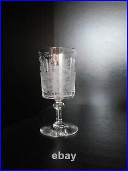 Rare verre cristal Exposition Maritime du Havre 1887 Baccarat ou Saint ST louis