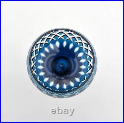 Roemer / verre à vin cristal signé SAINT LOUIS doublé BLEU modèle VENDOME 16,8cm