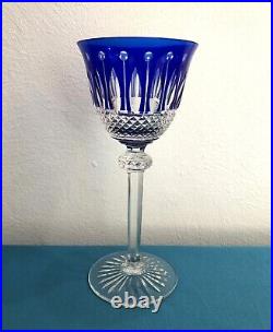 Roemer / verre à vin du Rhin cristal bleu signé SAINT LOUIS modèle TOMMY 19,8 cm