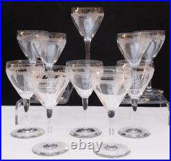SAINT-LOUIS 10 Verres à Vin en CRISTAL Gravé H 13 cm Modèle COLI 1920