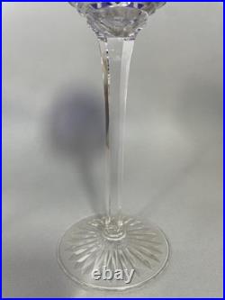 SAINT-LOUIS 11 verres à vin d'Alsace en cristal taillé et coloré Hauteur 20,7 cm