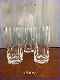 SAINT-LOUIS 3 VERRES A ORANGEADE EN CRISTAL (H 14 cm)
