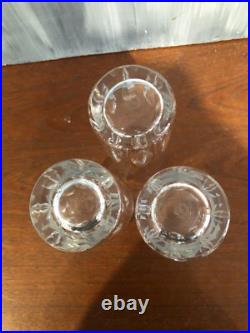SAINT-LOUIS 3 VERRES A ORANGEADE EN CRISTAL (H 14 cm)