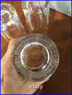 SAINT-LOUIS 3 VERRES A ORANGEADE EN CRISTAL (H 14 cm)