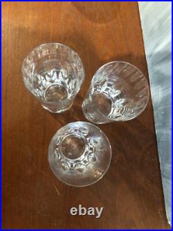 SAINT-LOUIS 3 VERRES A ORANGEADE EN CRISTAL (H 14 cm)