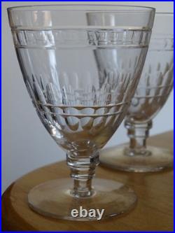 SAINT LOUIS 4 VERRES A VIN ROUGE CRISTAL MODELE CEVENNES 1930 ht 8,7 cm 10 cls