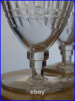 SAINT LOUIS 4 VERRES A VIN ROUGE CRISTAL MODELE CEVENNES 1930 ht 8,7 cm 10 cls