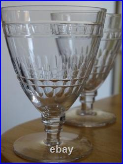 SAINT LOUIS 4 VERRES A VIN ROUGE CRISTAL MODELE CEVENNES 1930 ht 8,7 cm 10 cls