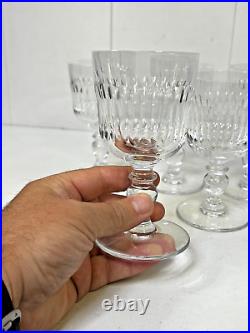 SAINT-LOUIS 5 VERRES À EAU EN CRISTAL MODÈLE SISLEY H14,5cm