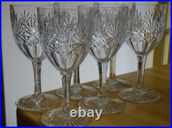 SAINT LOUIS 6 ANCIENS VERRES A APERITIF CRISTAL MODELE GAVARNI 1930 ht 12,8 cm