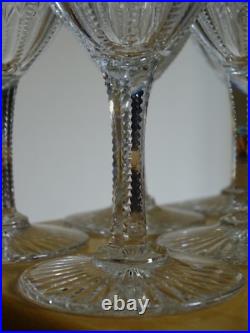 SAINT LOUIS 6 ANCIENS VERRES A APERITIF CRISTAL MODELE GAVARNI 1930 ht 12,8 cm