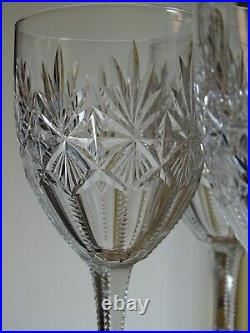 SAINT LOUIS 6 ANCIENS VERRES A APERITIF CRISTAL MODELE GAVARNI 1930 ht 12,8 cm