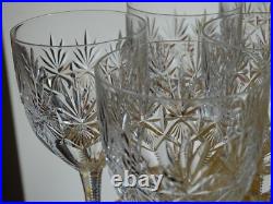 SAINT LOUIS 6 ANCIENS VERRES A APERITIF CRISTAL MODELE GAVARNI 1930 ht 12,8 cm