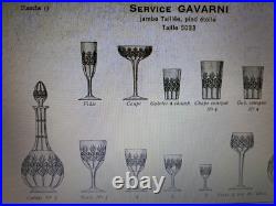 SAINT LOUIS 6 ANCIENS VERRES A APERITIF CRISTAL MODELE GAVARNI 1930 ht 12,8 cm