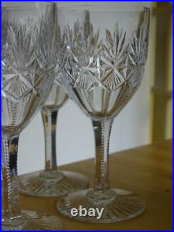 SAINT LOUIS 6 ANCIENS VERRES A APERITIF CRISTAL MODELE GAVARNI 1930 ht 12,8 cm