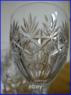 SAINT LOUIS 6 ANCIENS VERRES A APERITIF CRISTAL MODELE GAVARNI 1930 ht 12,8 cm