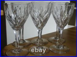 SAINT LOUIS 6 ANCIENS VERRES A APERITIF VIN BLANC CRISTAL MODELE VIC ht 13 cm