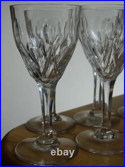 SAINT LOUIS 6 ANCIENS VERRES A APERITIF VIN BLANC CRISTAL MODELE VIC ht 13 cm