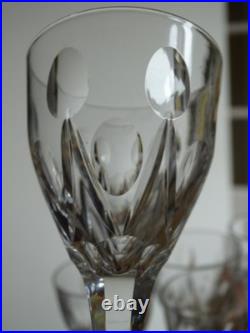 SAINT LOUIS 6 ANCIENS VERRES A APERITIF VIN BLANC CRISTAL MODELE VIC ht 13 cm