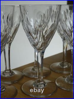 SAINT LOUIS 6 ANCIENS VERRES A APERITIF VIN BLANC CRISTAL MODELE VIC ht 13 cm
