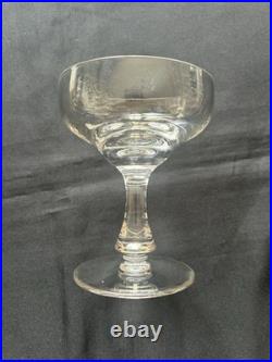 SAINT LOUIS 6 Superbes Coupes à Champagne en Cristal Soufflé 2