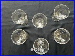 SAINT LOUIS 6 Superbes Coupes à Champagne en Cristal Soufflé 2