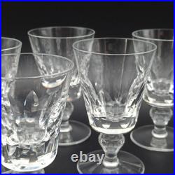 SAINT-LOUIS 6 VERRES À VIN BLANC EN CRISTAL Modèle JERSEY 11,3 cm