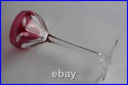 SAINT LOUIS 6 Verres cristal Joseph rouge (66349)