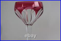 SAINT LOUIS 6 Verres cristal Joseph rouge (66349)