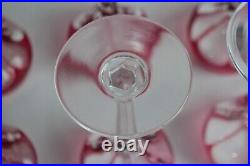 SAINT LOUIS 6 Verres cristal Joseph rouge (66349)