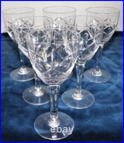 SAINT LOUIS 6 verres a vin (14,5 cm) PARFAIT ETAT Cristal début 20 éme
