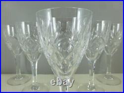 SAINT LOUIS 6 verres à vin modèle CHANTILLY cristal taillé 15 cm estampillés