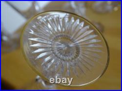 SAINT LOUIS 7 ANCIENS VERRES A APERITIF CRISTAL GOLD DORURE 1920 ht 11,8 cm