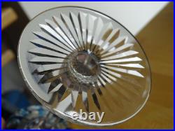 SAINT LOUIS ANCIEN VERRE VIN ROEMER CRISTAL COLORER BLEU PETROLE NIEPCE 18,5 cm