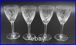SAINT LOUIS CHANTILLY 4 VERRES à EAU EN CRISTAL H= 18 CM