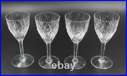 SAINT LOUIS CHANTILLY 4 VERRES à EAU EN CRISTAL H= 18 CM