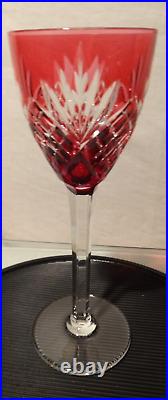 SAINT LOUIS CHANTILLY 6 VERRES A VIN DU RHIN ROEMER CRISTAL COLORE 21,5 cm