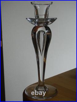 SAINT LOUIS CRISTAL 1 JOLIE BOUGEOIR ht 22,5 cm signé