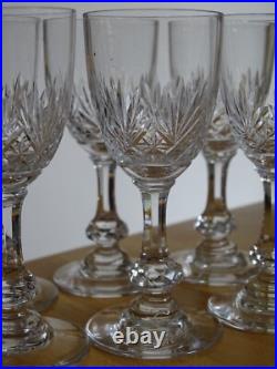 SAINT LOUIS CRISTAL 6 ANCIENS PETITS VERRES A LIQUEUR MASSENET TAILLER ht 9,5 cm SAINT LOUIS CRISTAL 6 ANCIENS PETITS VERRES A LIQUEUR MASSENET TAILLER ht 9,5 cm