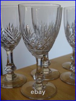 SAINT LOUIS CRISTAL 6 ANCIENS VERRES APERITIF MASSENET ht 12 cm 1920 lot n°2