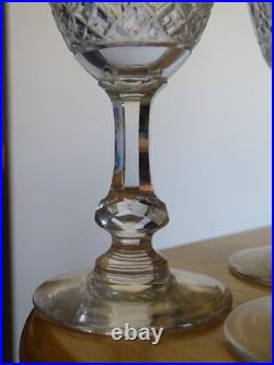 SAINT LOUIS CRISTAL 6 ANCIENS VERRES APERITIF MASSENET ht 12 cm 1920 lot n°2