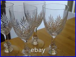 SAINT LOUIS CRISTAL 6 ANCIENS VERRES APERITIF MASSENET ht 12 cm 1920 lot n°2